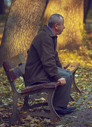 Man on Bench image