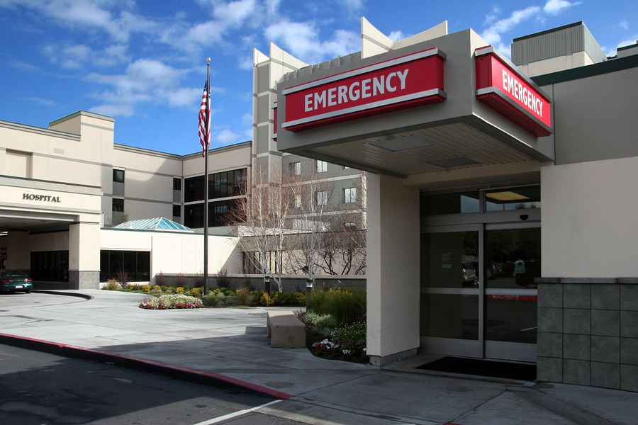 Hospital emergency department exterior