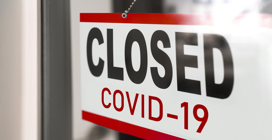 Closed for COVID-19 sign