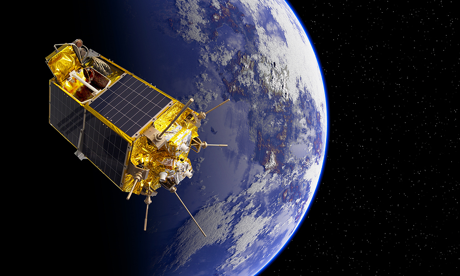 Satellite collecting data