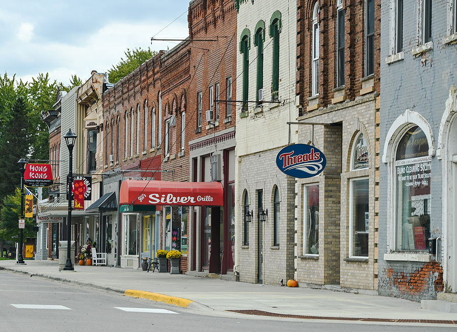 Rural small town storefronts