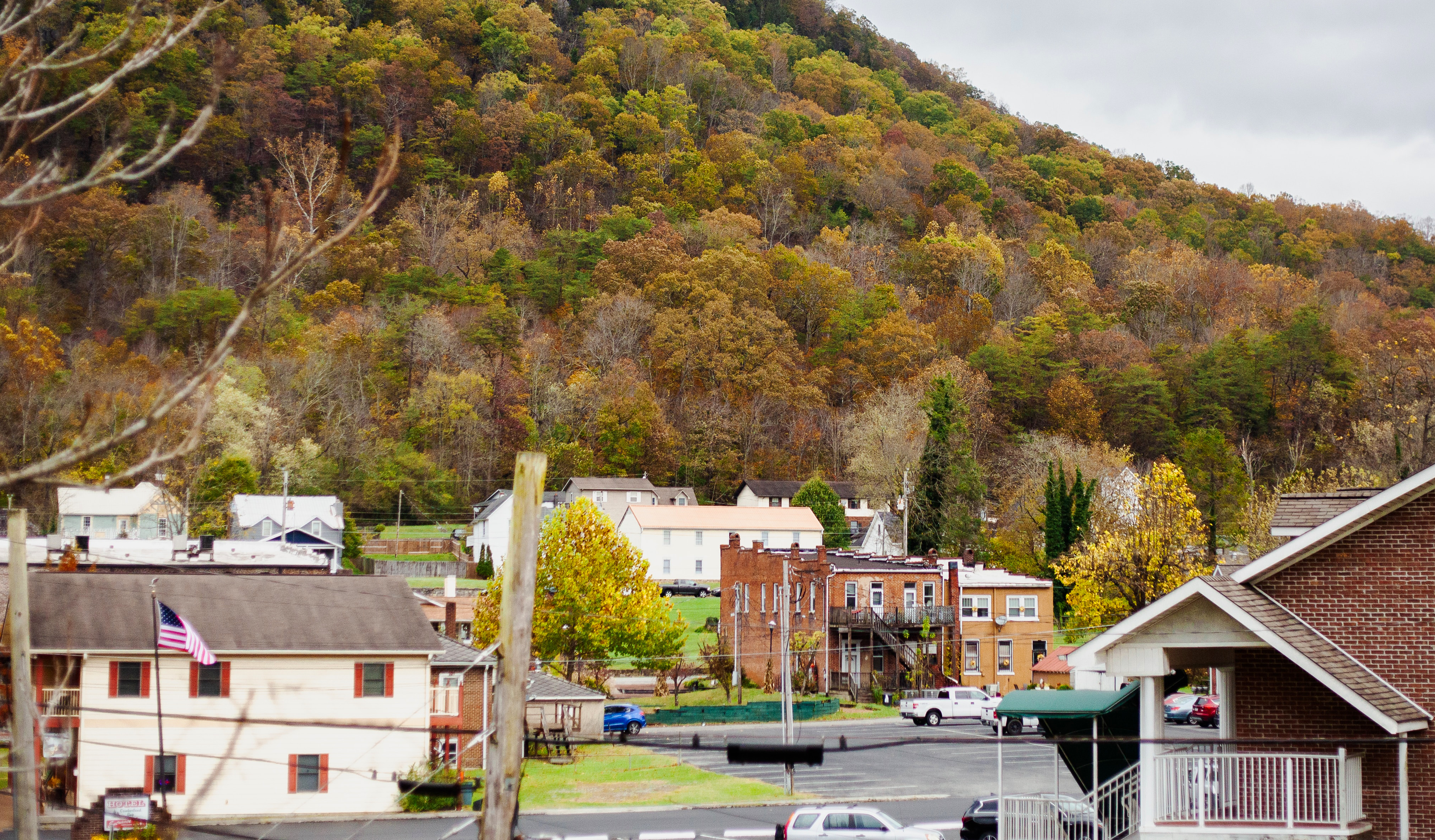 Hillside and small Appalachian town