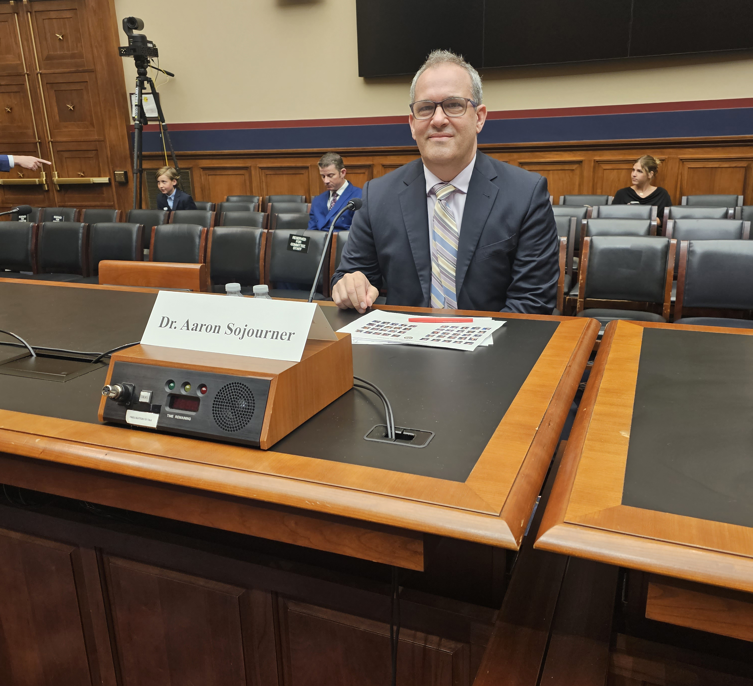 Aaron Sojourner in Congressional hearing