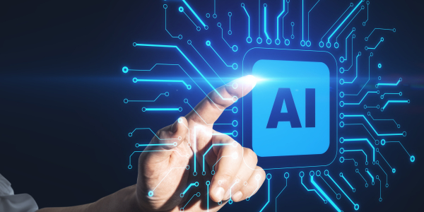 AI and Automation: Hand Touching Artificial Intelligence Interfaceby GoldenDayz