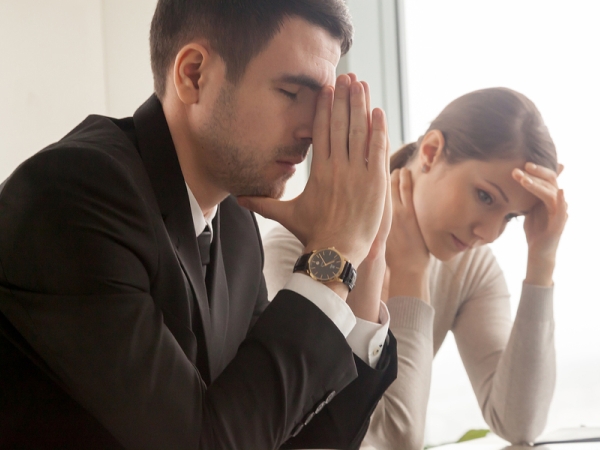 Out of work man with wife