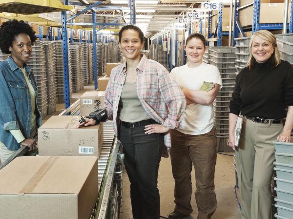 group of manufacturing workers