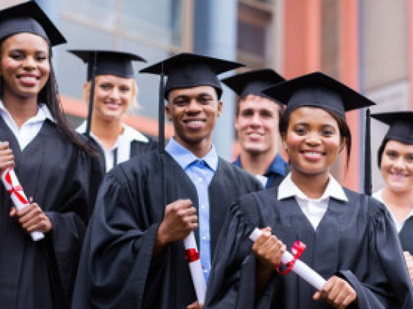 Graduates in academic regalia