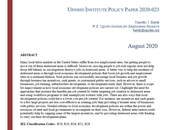 Snip of policy paper cover