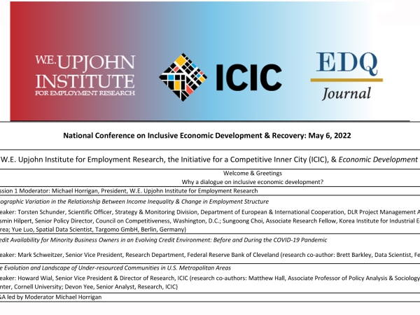 conference banner, upjohn Institute, ICIC, EDQ logos