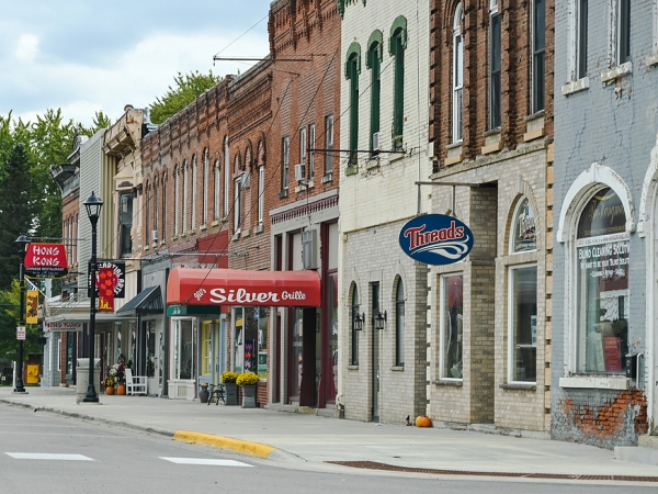 Rural small town storefronts