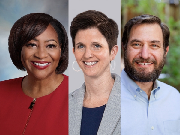 Faces of three board members