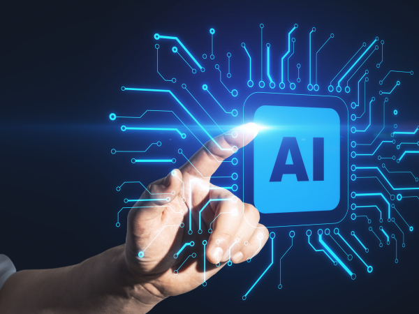 AI and Automation: Hand Touching Artificial Intelligence Interfaceby GoldenDayz