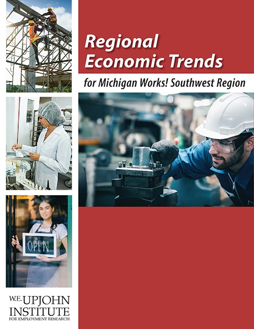 Cover image, Regional Economic Trends. Various stock photos of people working.