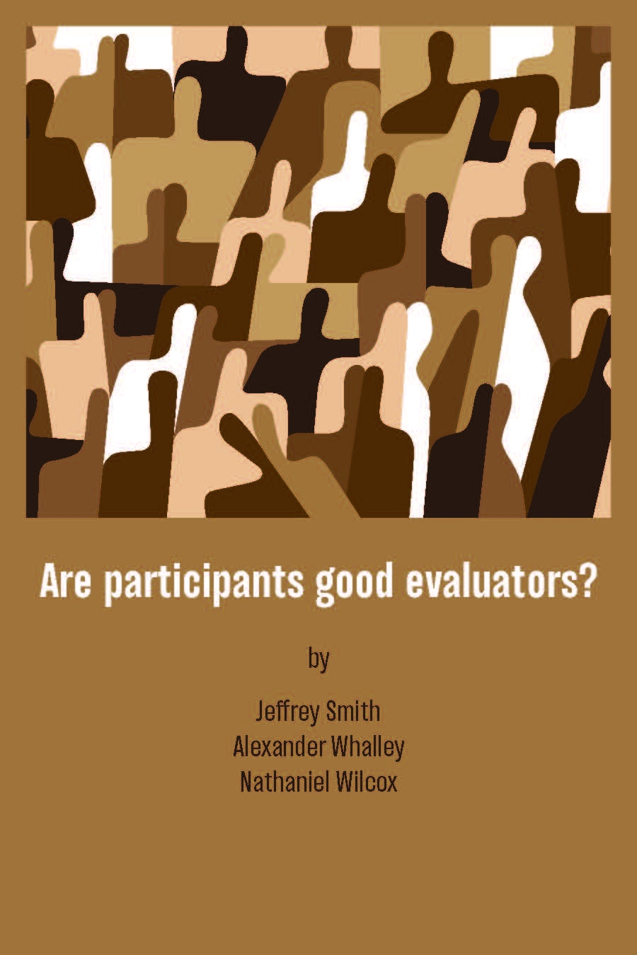 Book cover: Are Participants Good Evaluators