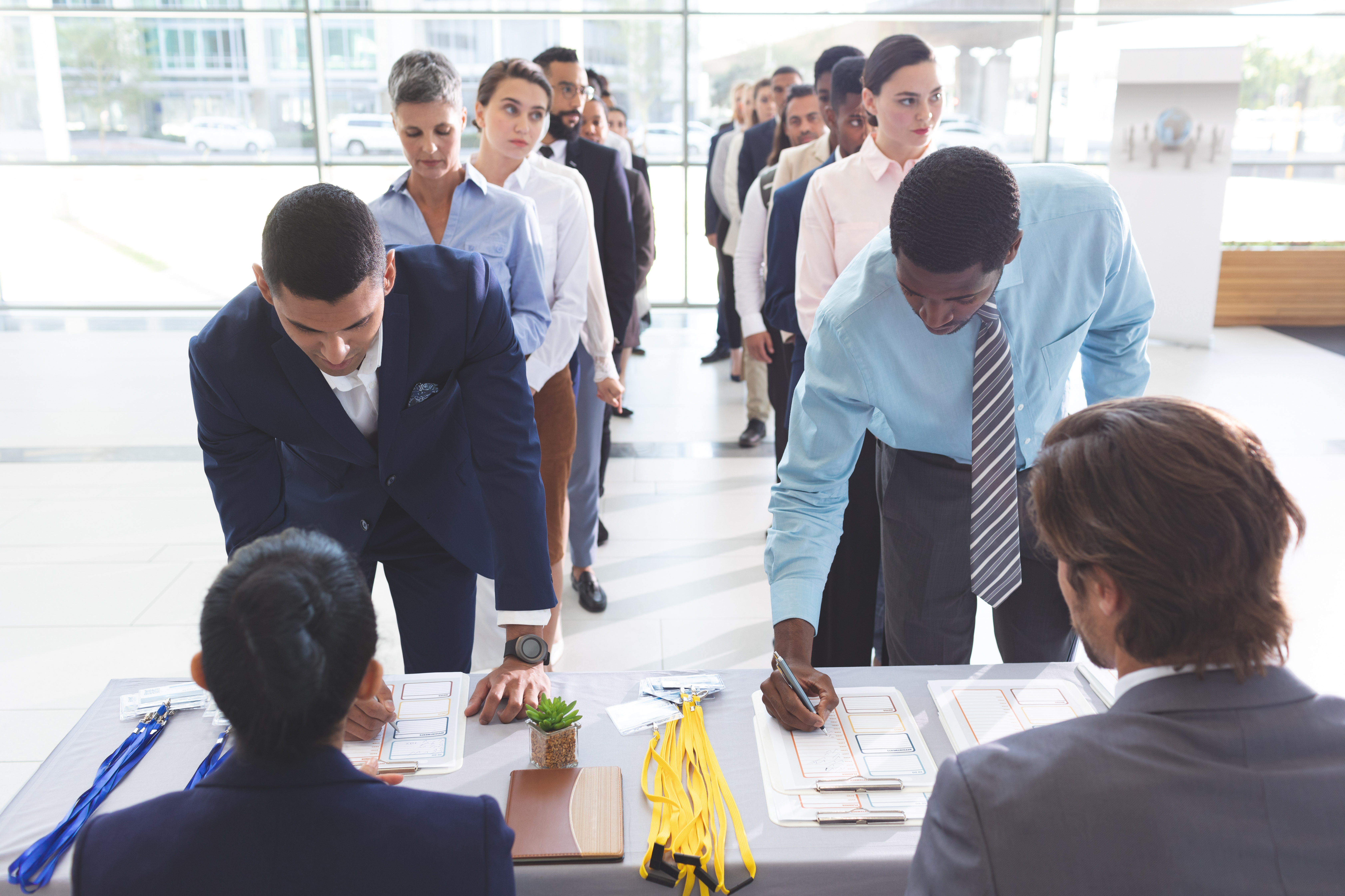 people at job fair
